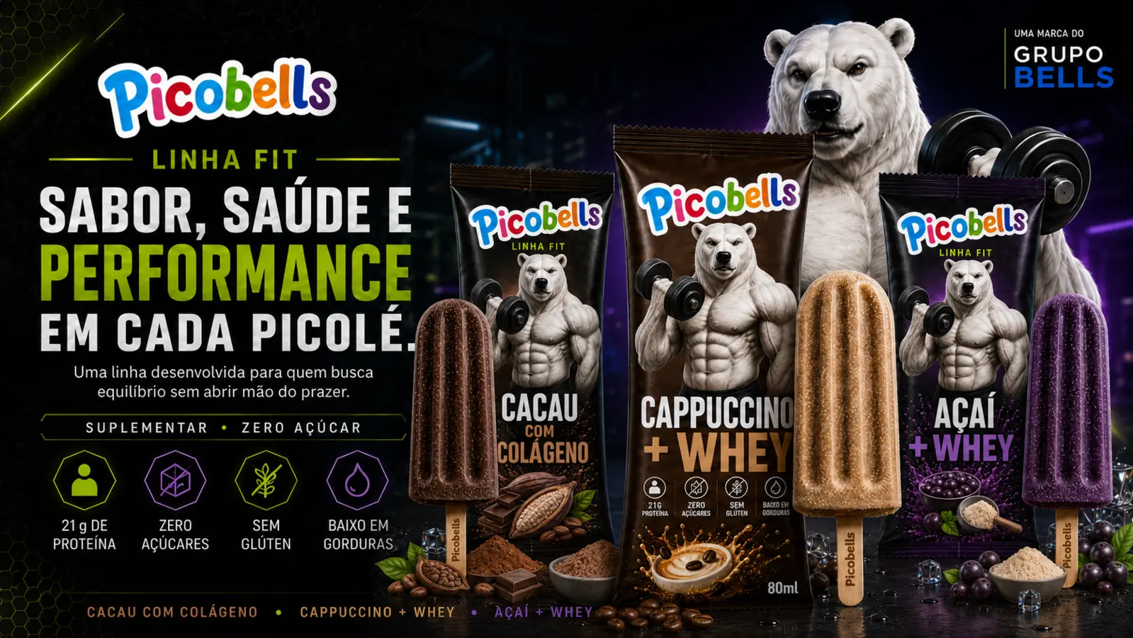 PicoBells FIT — linha funcional