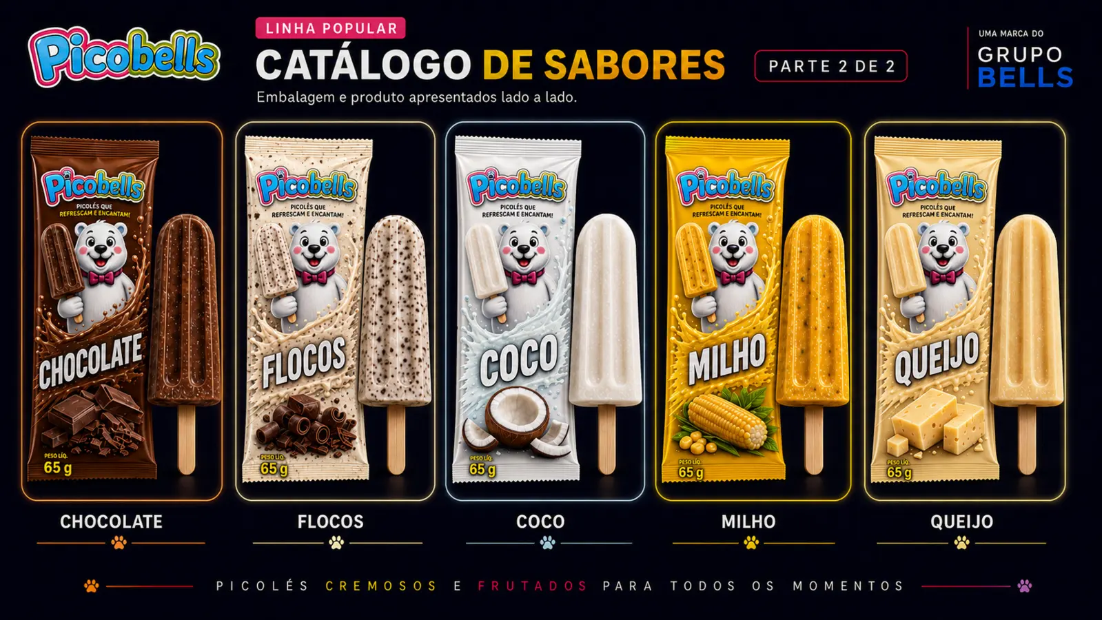 PicoBells Chocolate — embalagem